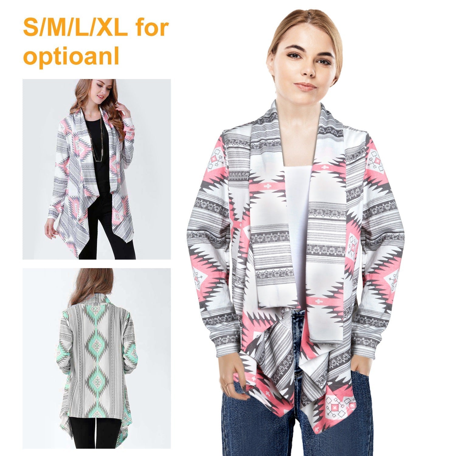 Women's Open Front Long Sleeve Cardigan – Lightweight & Breathable