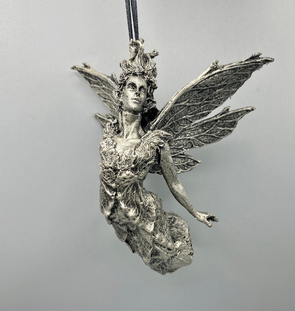 Titania, Queen of the Fairies Ornament, Hand Painted Resin Sculpture | Mythic Elven Queen Figurine | Fairy Tale Ornament, Fantasy Art Decor