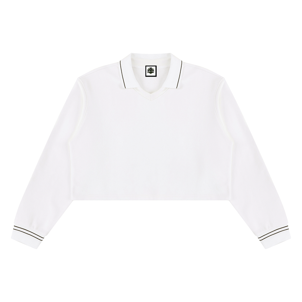 Loki & Ivy Women’s Crop Collared Sweatshirt