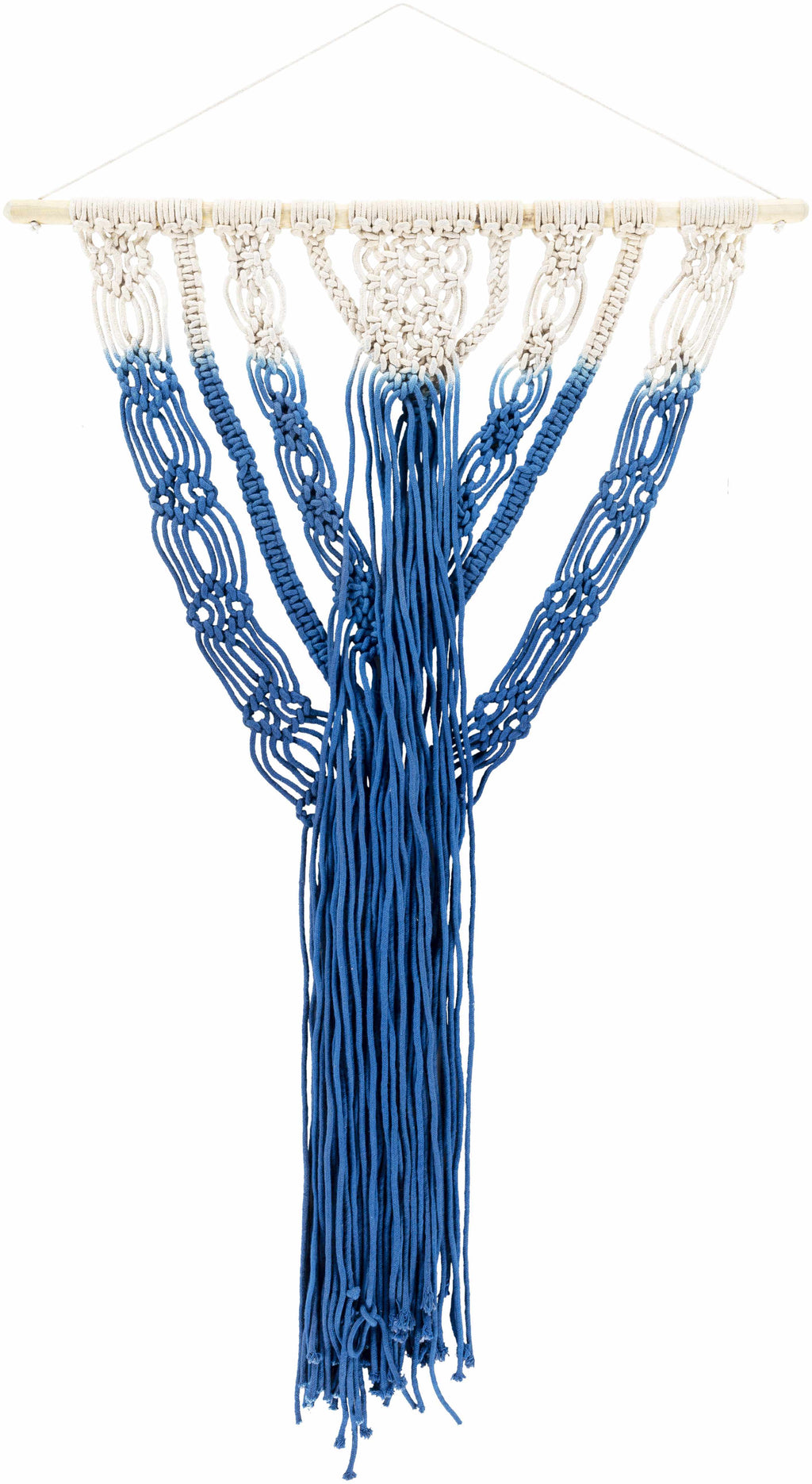 Dancalan Cream & Blue Macrame Wall Art - Clearance