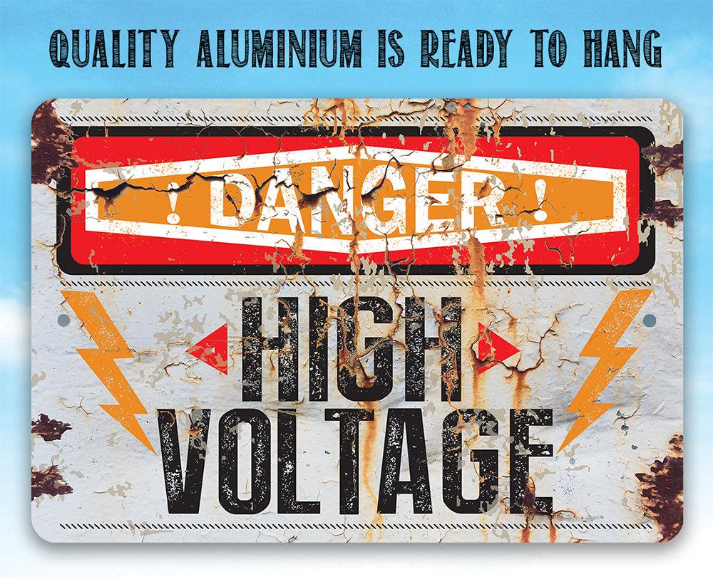 Danger High Voltage - Metal Sign