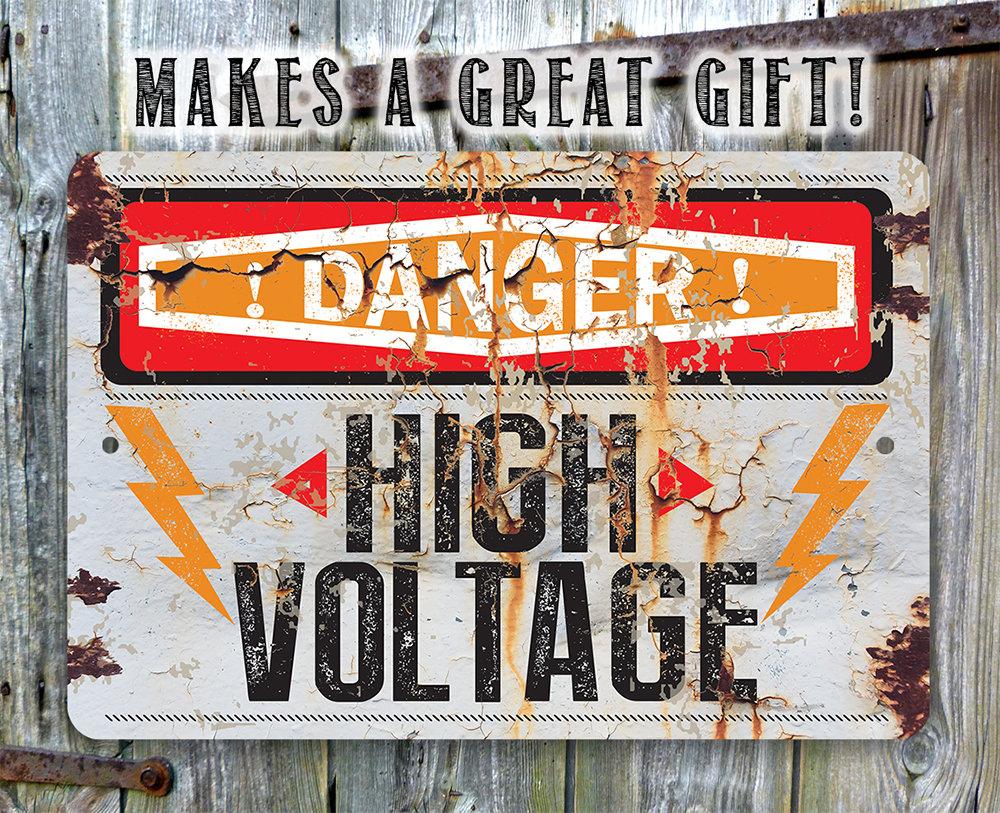 Danger High Voltage - Metal Sign
