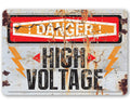 Danger High Voltage - Metal Sign