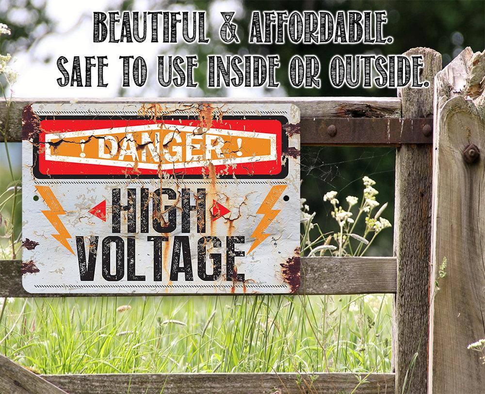 Danger High Voltage - Metal Sign