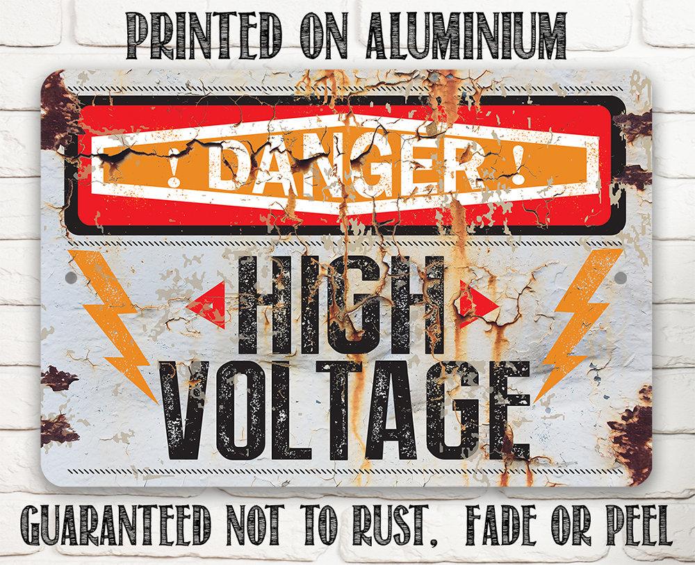 Danger High Voltage - Metal Sign