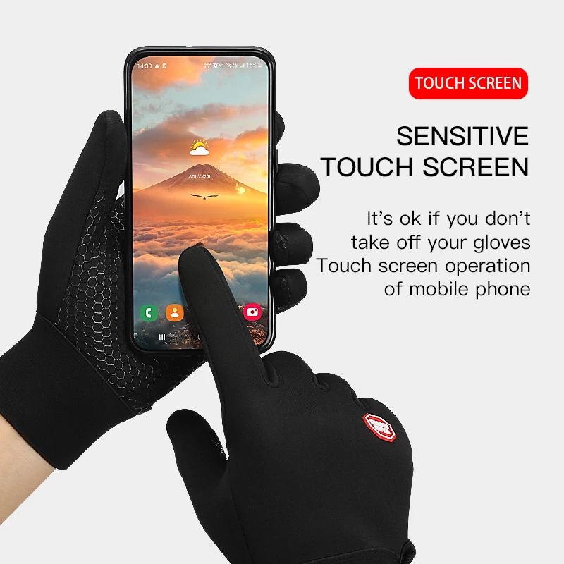 Thermal Gloves Winter With Wrist Support Touch Screen