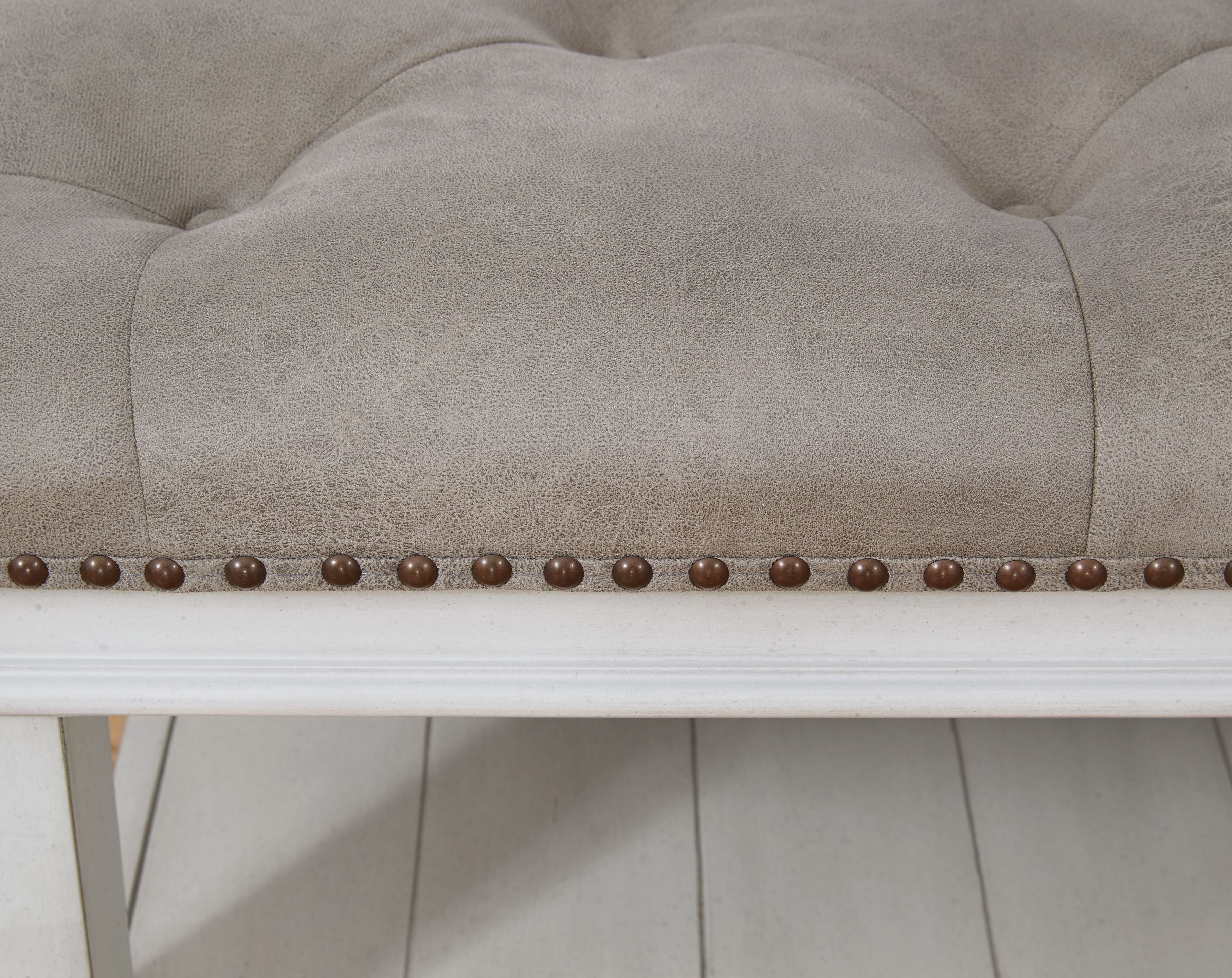 Kanwyn - Uph Ottoman Cocktail Table - Whitewash