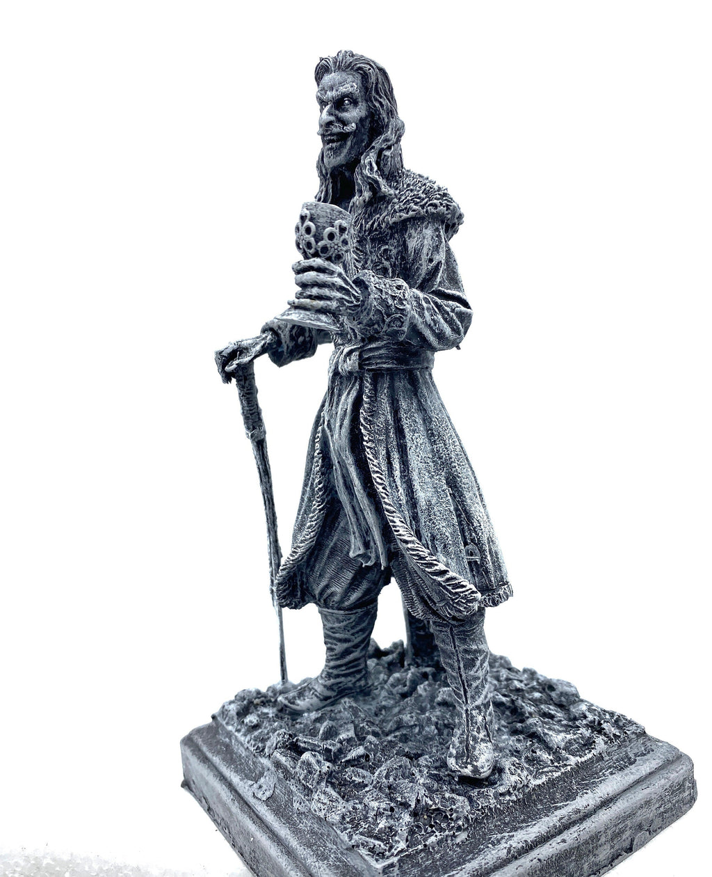 Dracula: Vlad the Impaler Statue, Hand Painted Resin Sculpture | Legendary Vampire Figurine |Undead Vlad Tepes |Gothic Gift and Spooky Decor