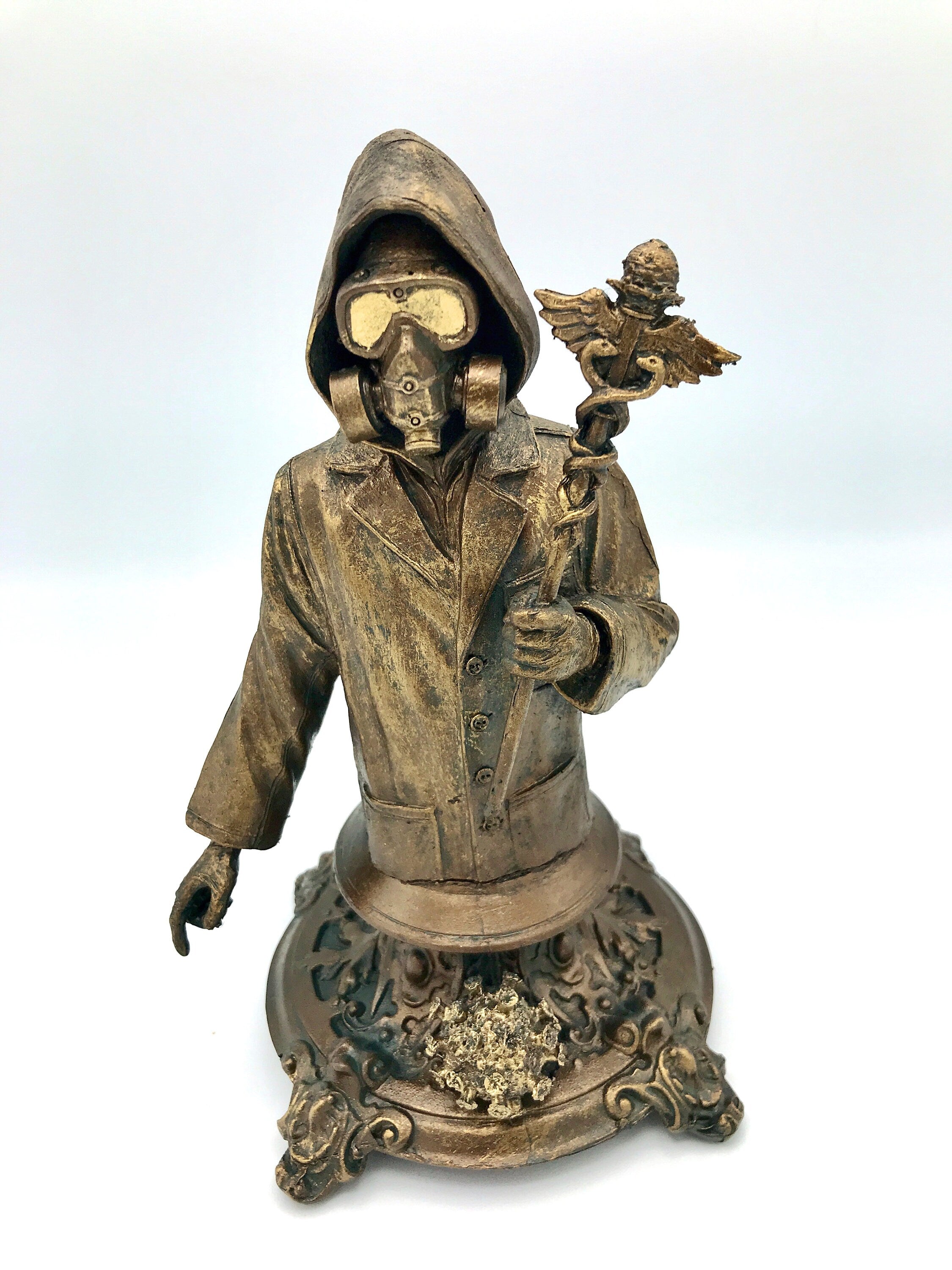 Healthcare Worker Bust, Bronze Finish,  Doctors Without Borders Charity