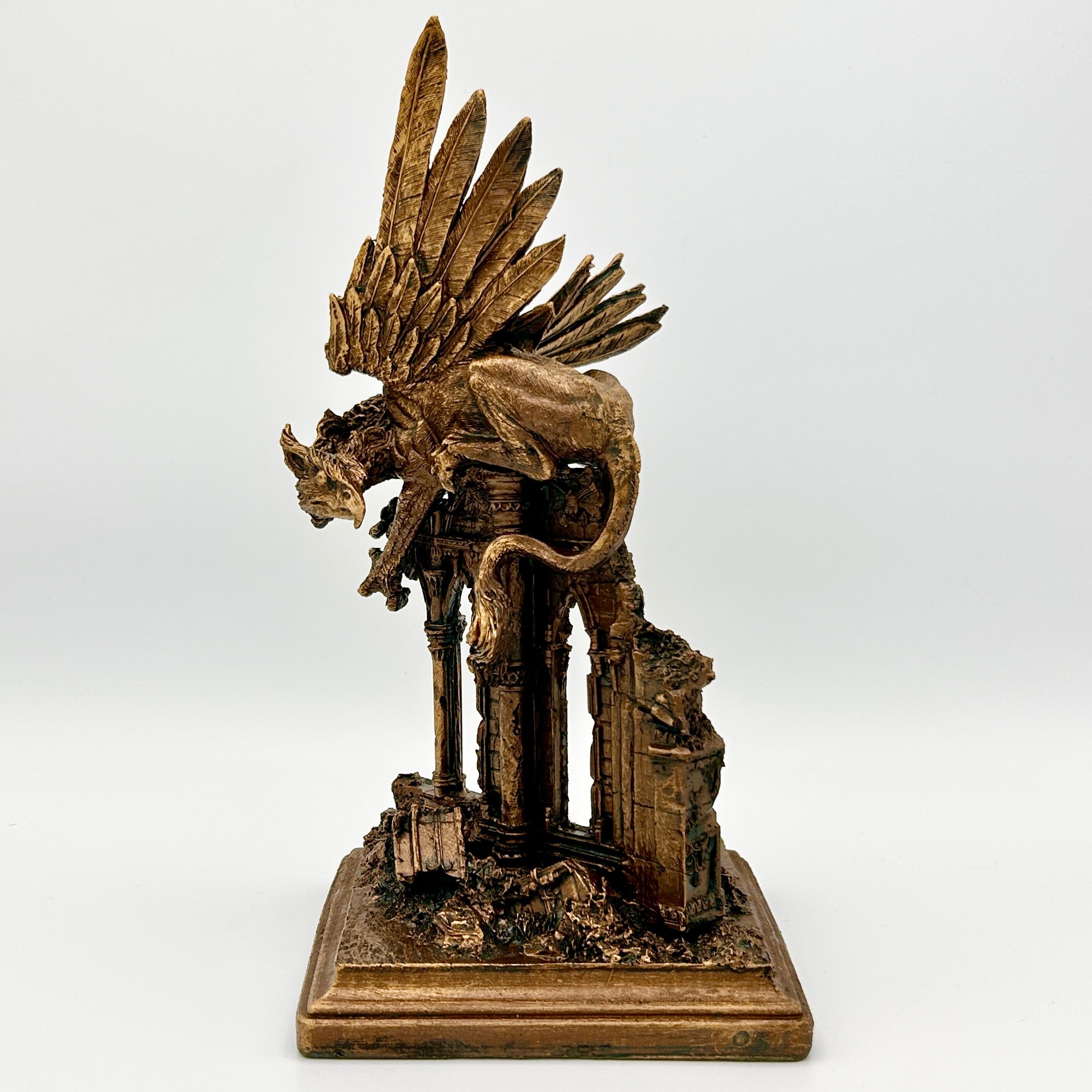 Griffin Statue, bronze finish