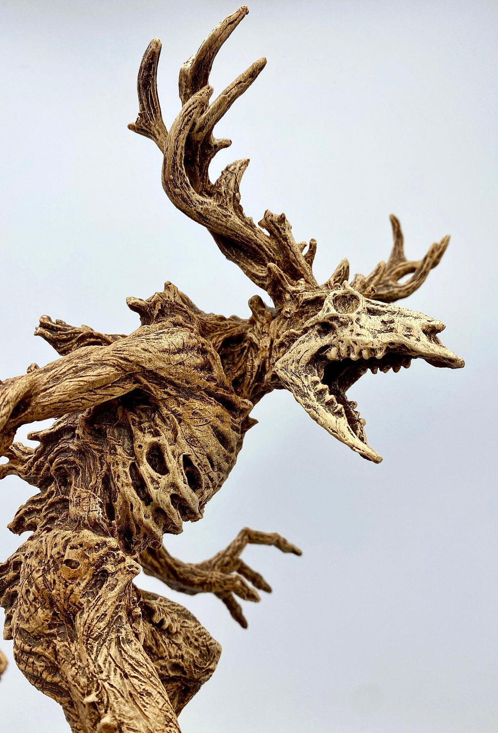 Leshen/ Wendigo Statue, Hand Painted Resin Sculpture | Mythical Creature Figurine | Folklore Legendary Wendigo Figurine. Fantasy Art Decor