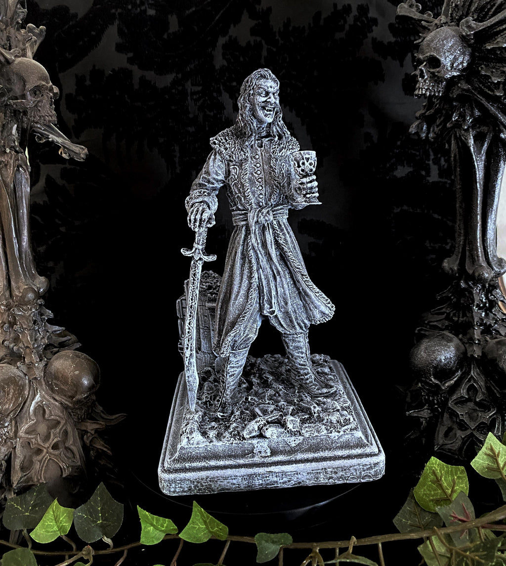 Dracula: Vlad the Impaler Statue, Hand Painted Resin Sculpture | Legendary Vampire Figurine |Undead Vlad Tepes |Gothic Gift and Spooky Decor