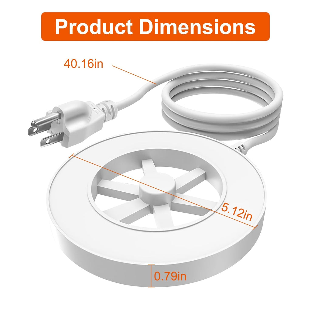 70W Outdoor Bird Bath Heater Winter Deicer with Thermostat, Auto Shutoff & Waterproof Design