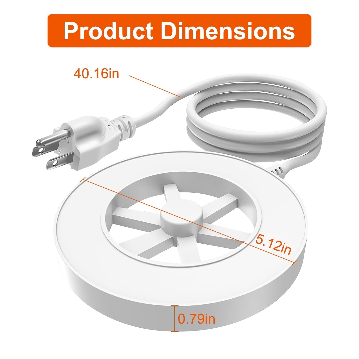 70W Outdoor Bird Bath Heater Winter Deicer with Thermostat, Auto Shutoff & Waterproof Design