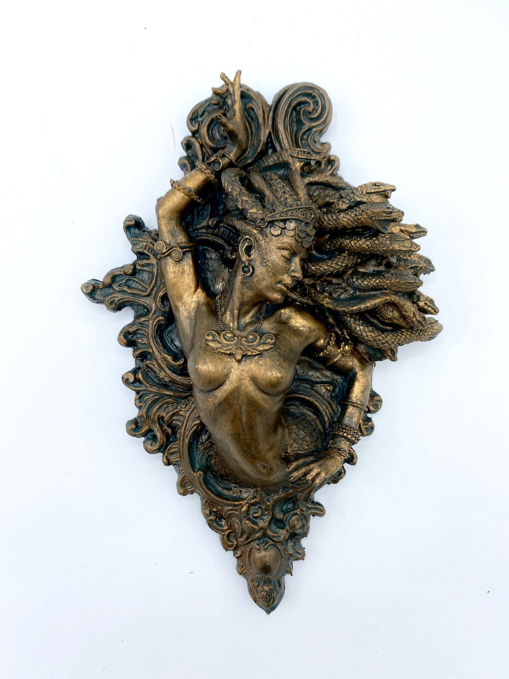 Medusa Small Plaque,  Resin Sculpture |. Mythological Creature Wall Art | Myths and Legends Character Statue | Fantasy Art Lover Gift