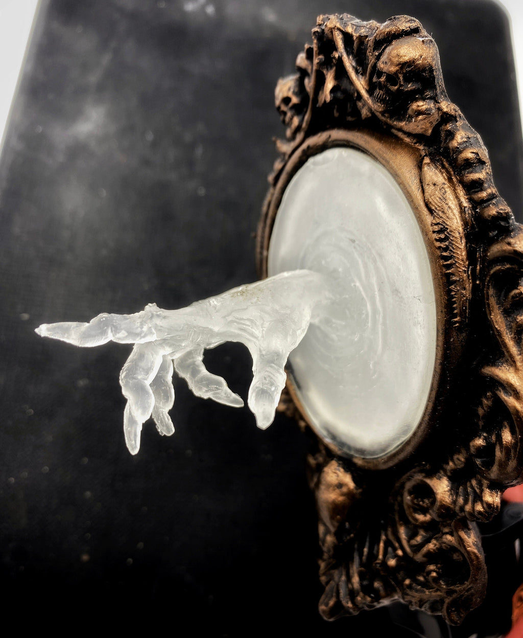 Spectral Hand Nightlight, Hand Painted Resin Sculpture | Victorian Gothic Night Light |  Ghost Hand Lighting for Gothic Fantasy Home Decor