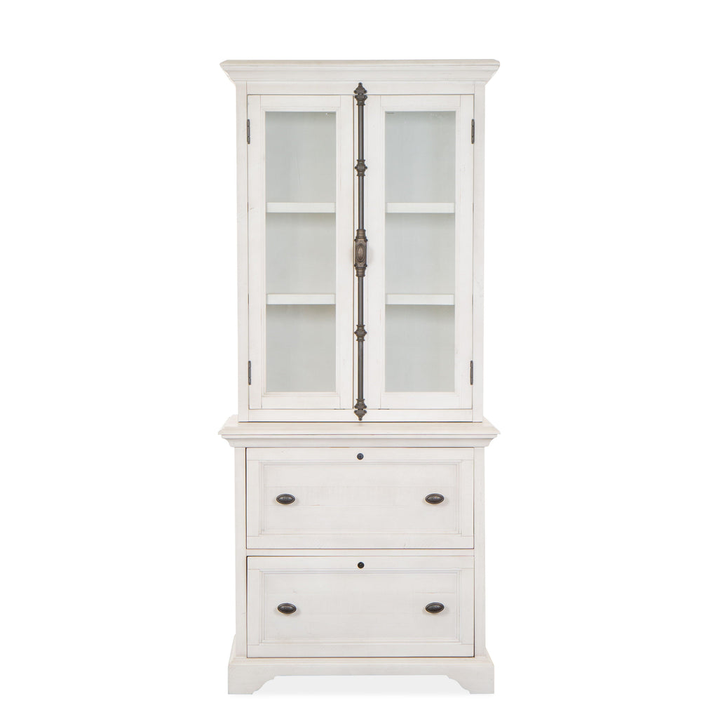 Bronwyn - Lateral File With Hutch - Alabaster