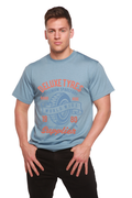 Deluxe Tyres Men's Bamboo Viscose/Organic Cotton Short Sleeve Graphic T-Shirt
