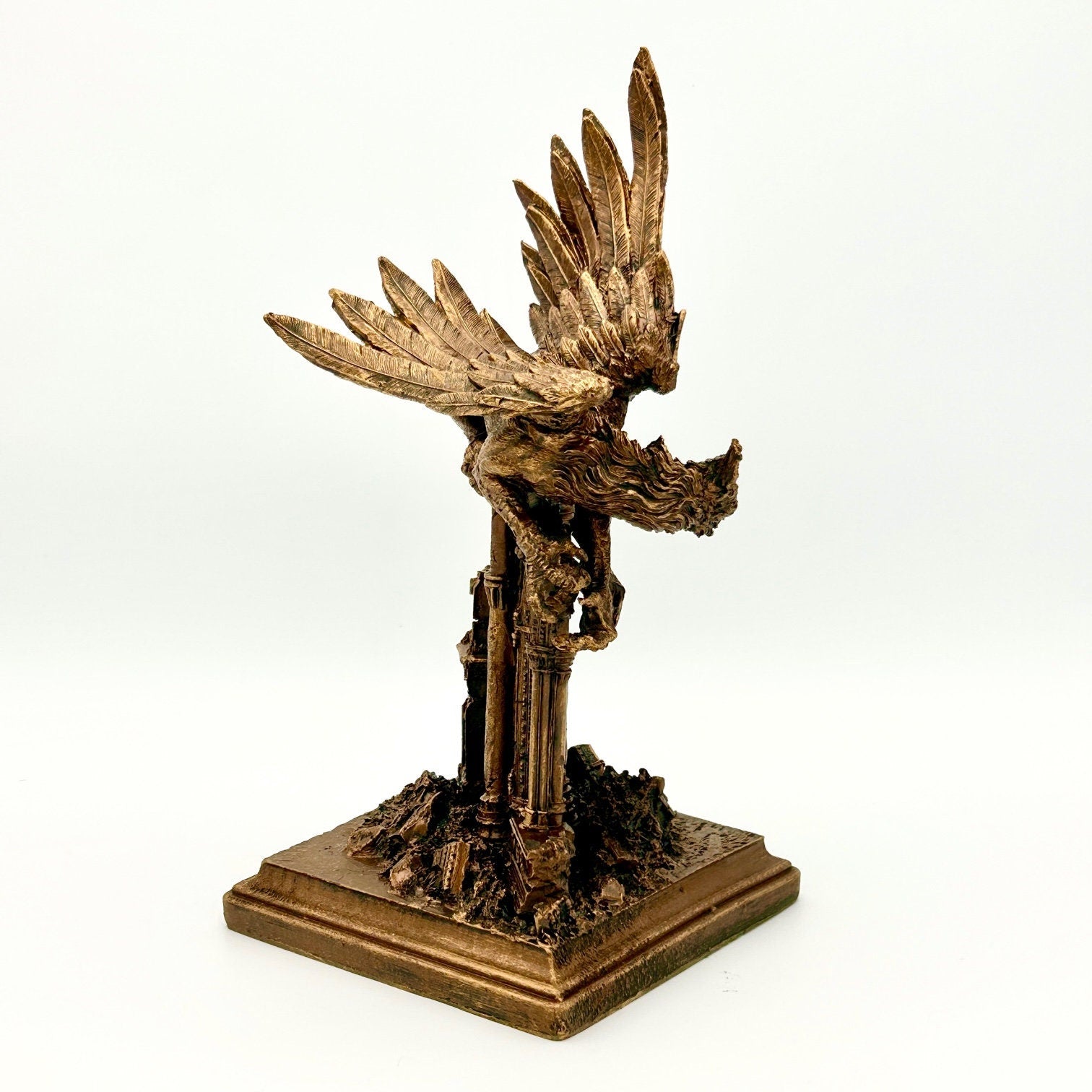 Griffin Statue, bronze finish