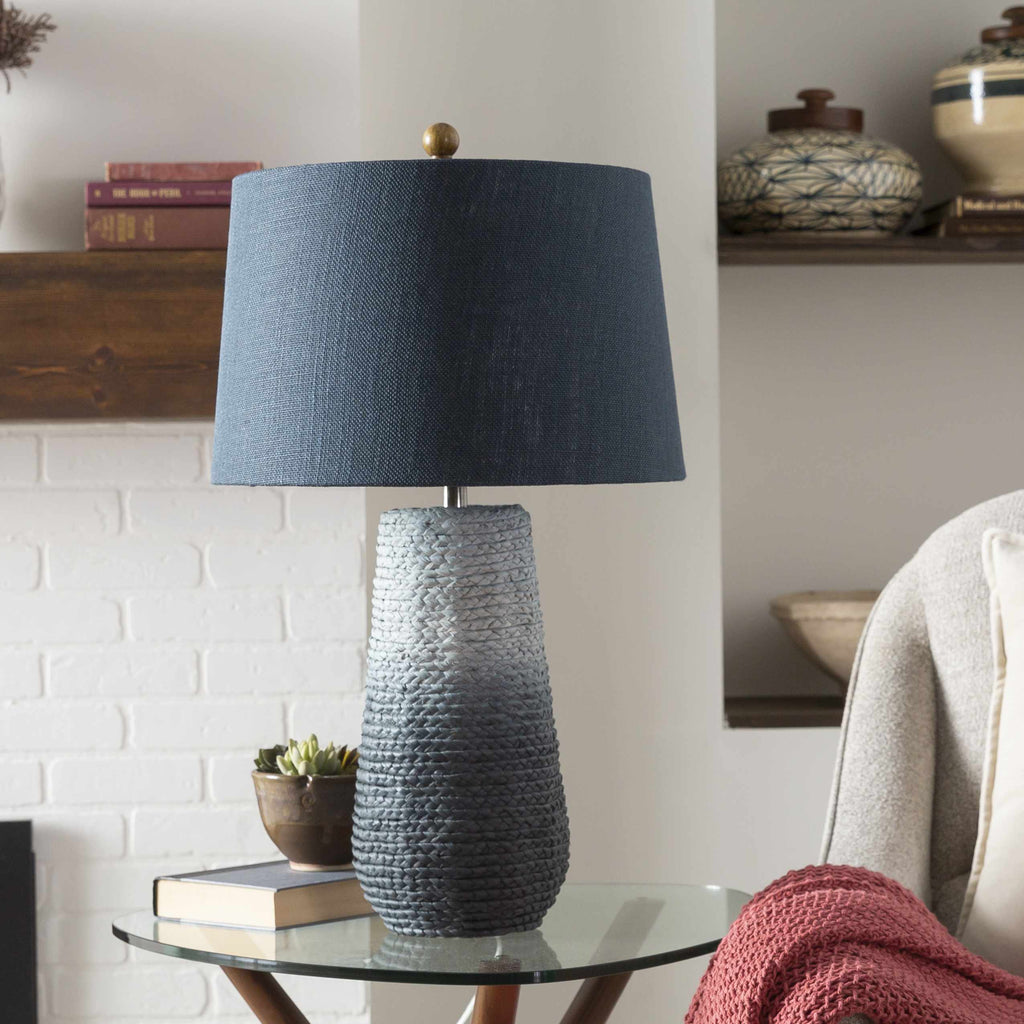 Dingras Pale Blue Jute Table Lamp - Clearance