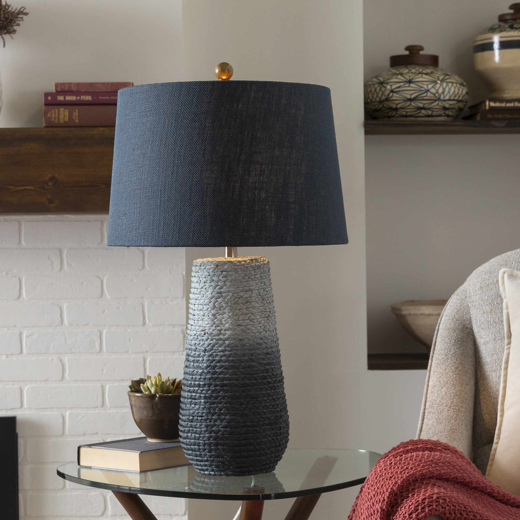 Dingras Pale Blue Jute Table Lamp - Clearance