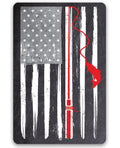 Distressed Flag Fishing - Metal Sign
