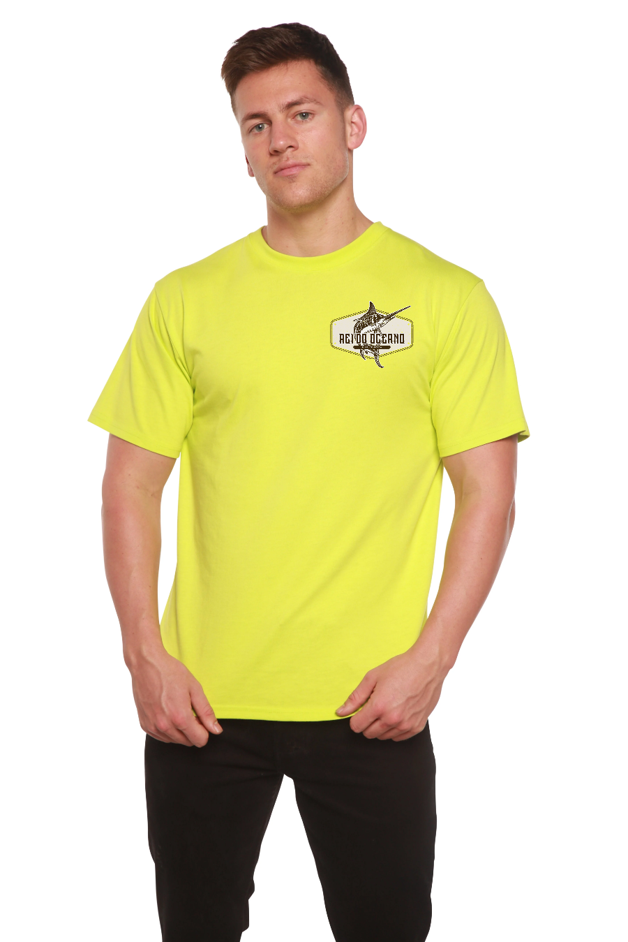 Rei do Oceano Men's Bamboo Short Sleeve Graphic T-Shirt