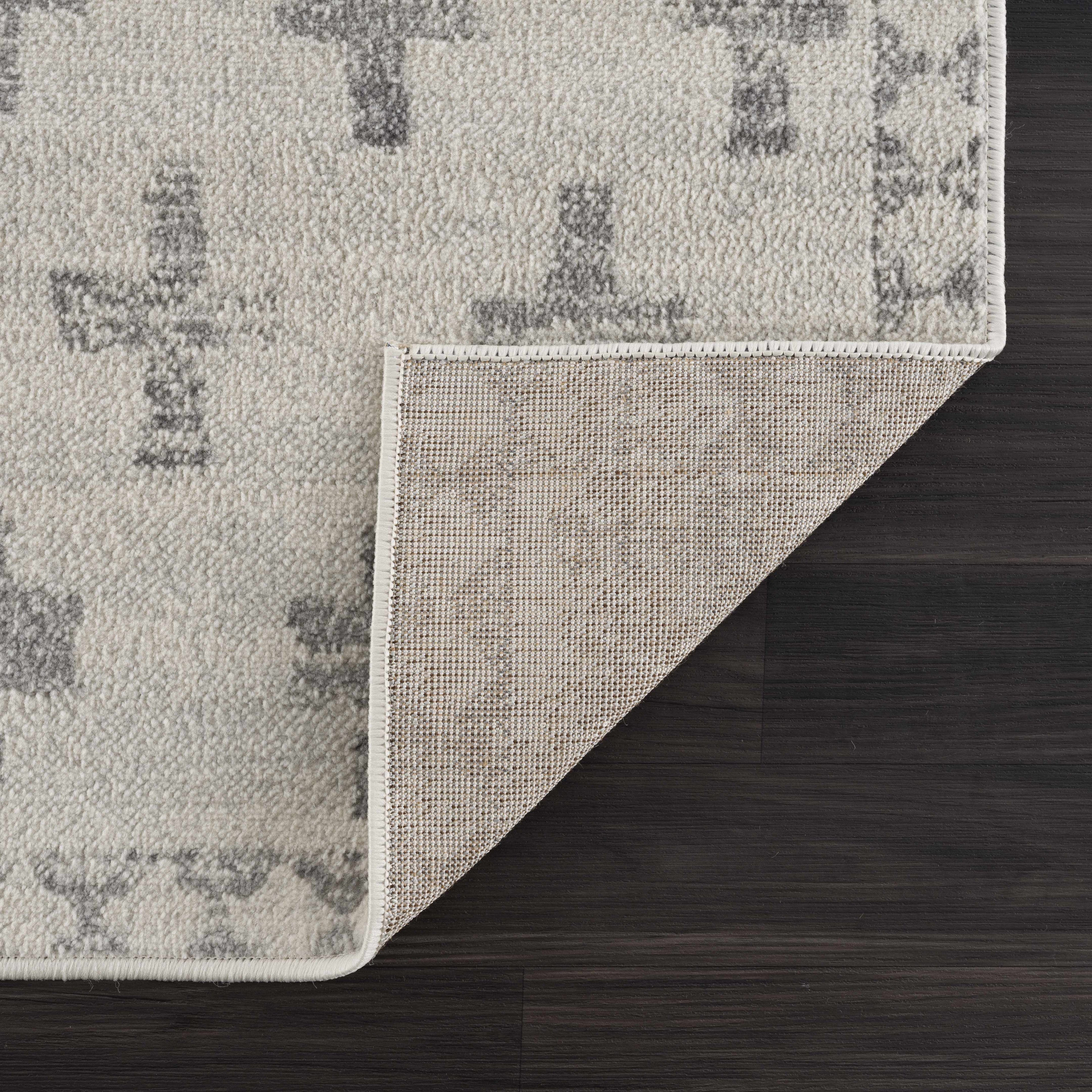 Tigris Swiss Cross Ivory&Gray Area Rug - Clearance