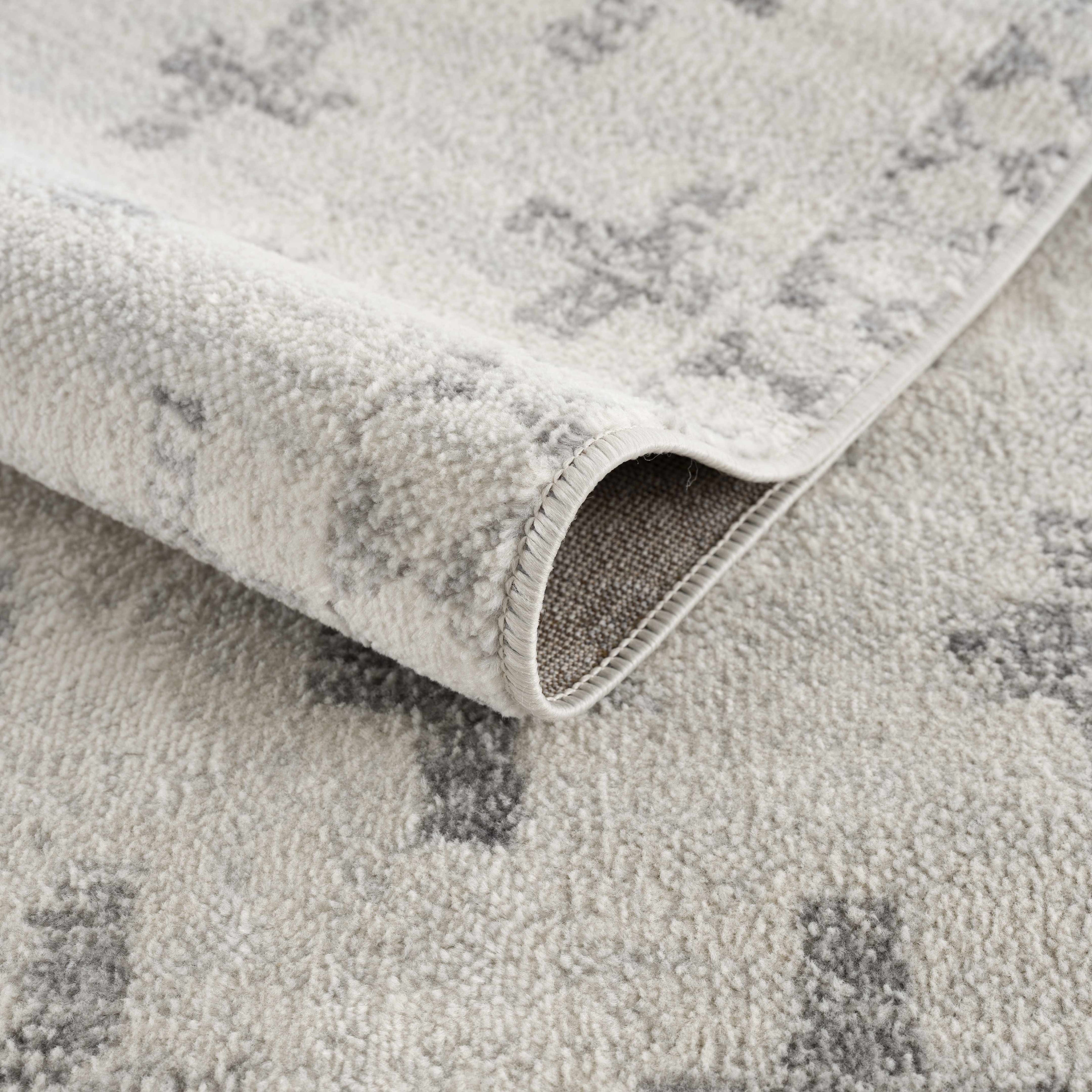 Tigris Swiss Cross Ivory&Gray Area Rug - Clearance