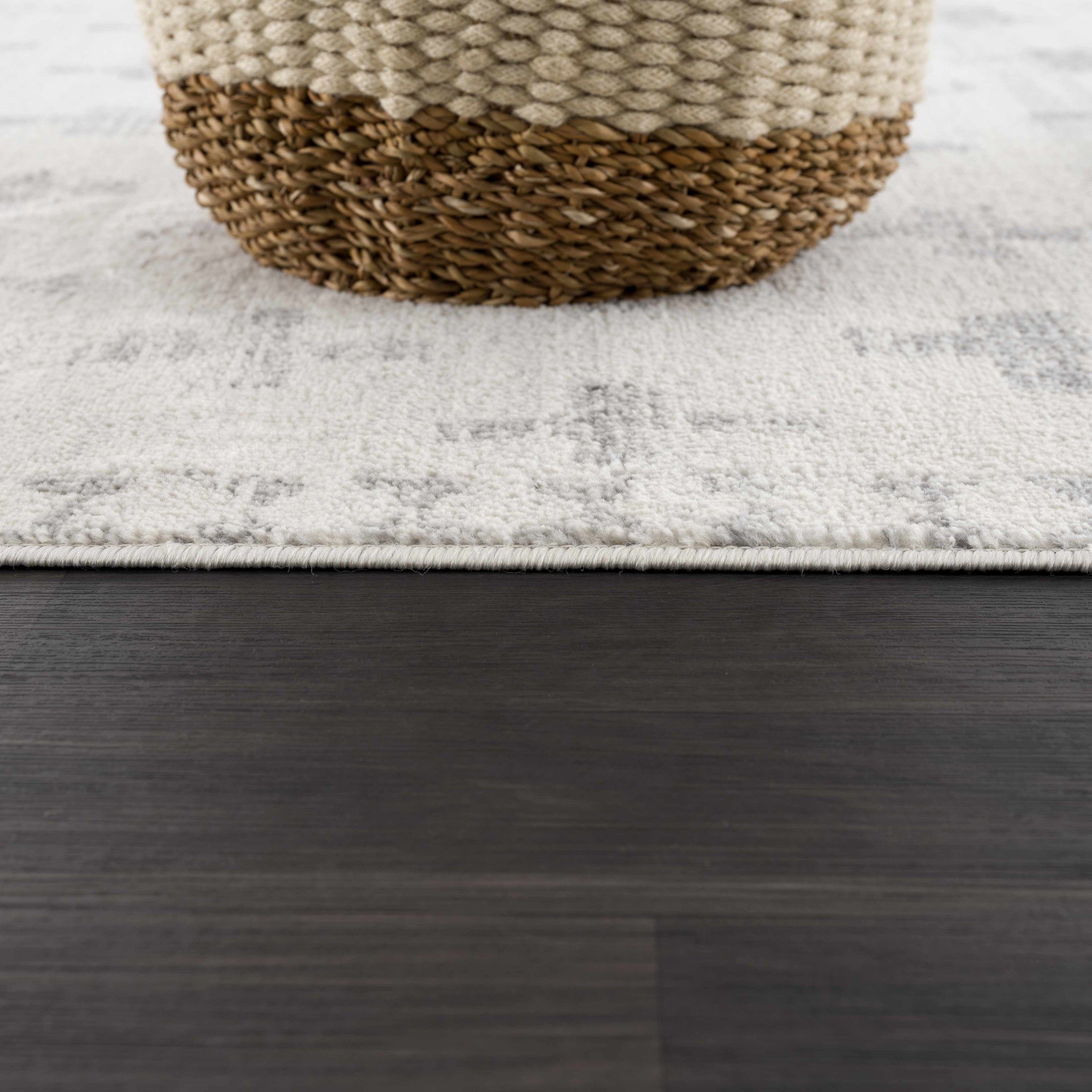Tigris Swiss Cross Ivory&Gray Area Rug - Clearance
