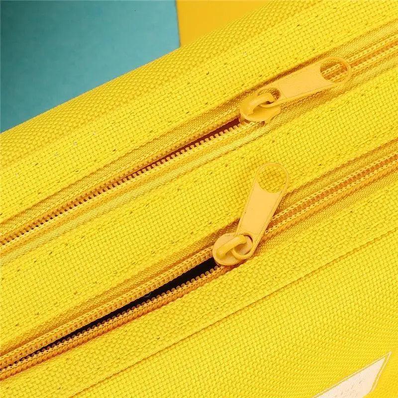Durable Simple Large Capacity School Stationery Double Layer Case  Students Unique Design High Quality Office Handbag Pencil Case