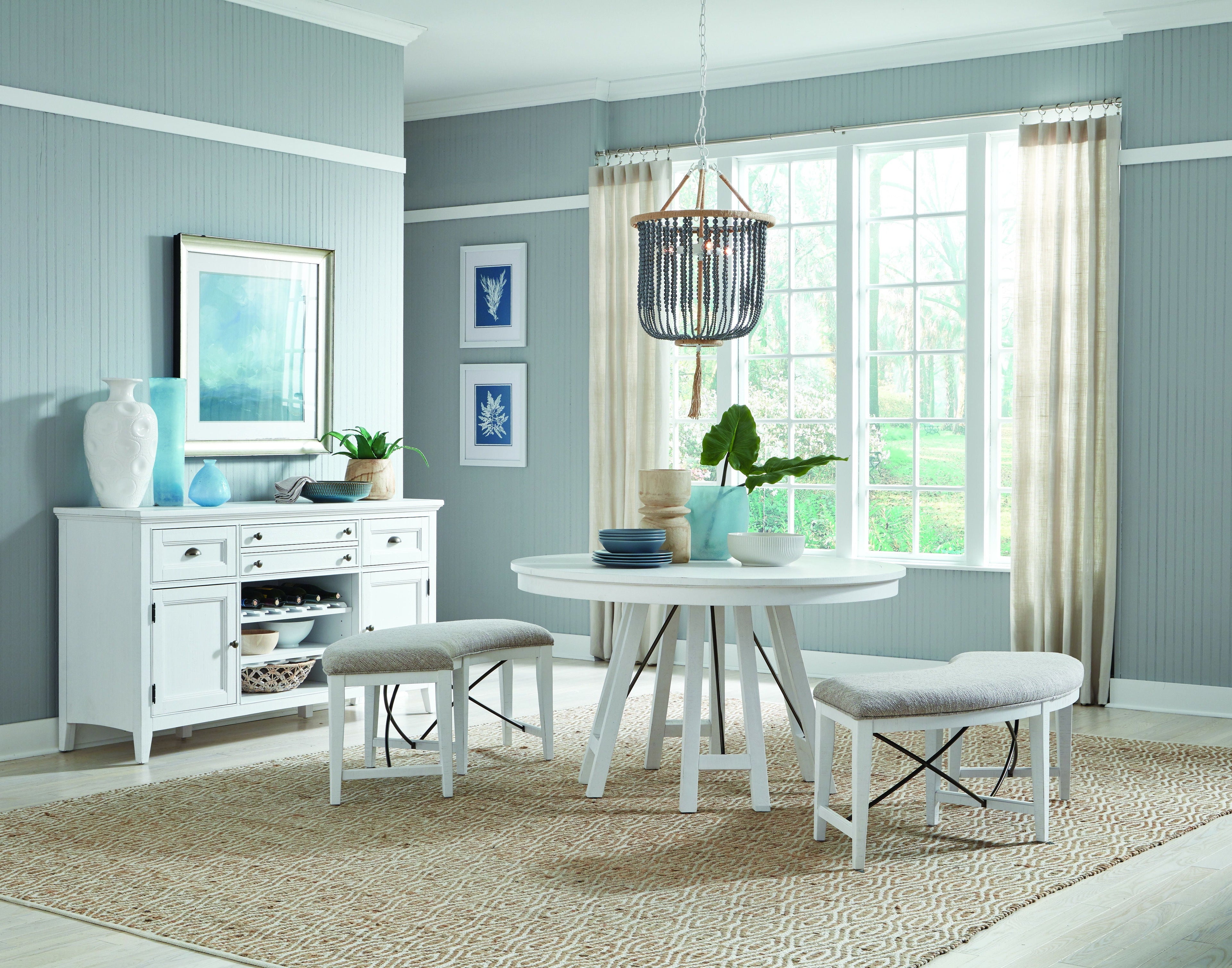 Heron Cove - Round Dining Table - Chalk White