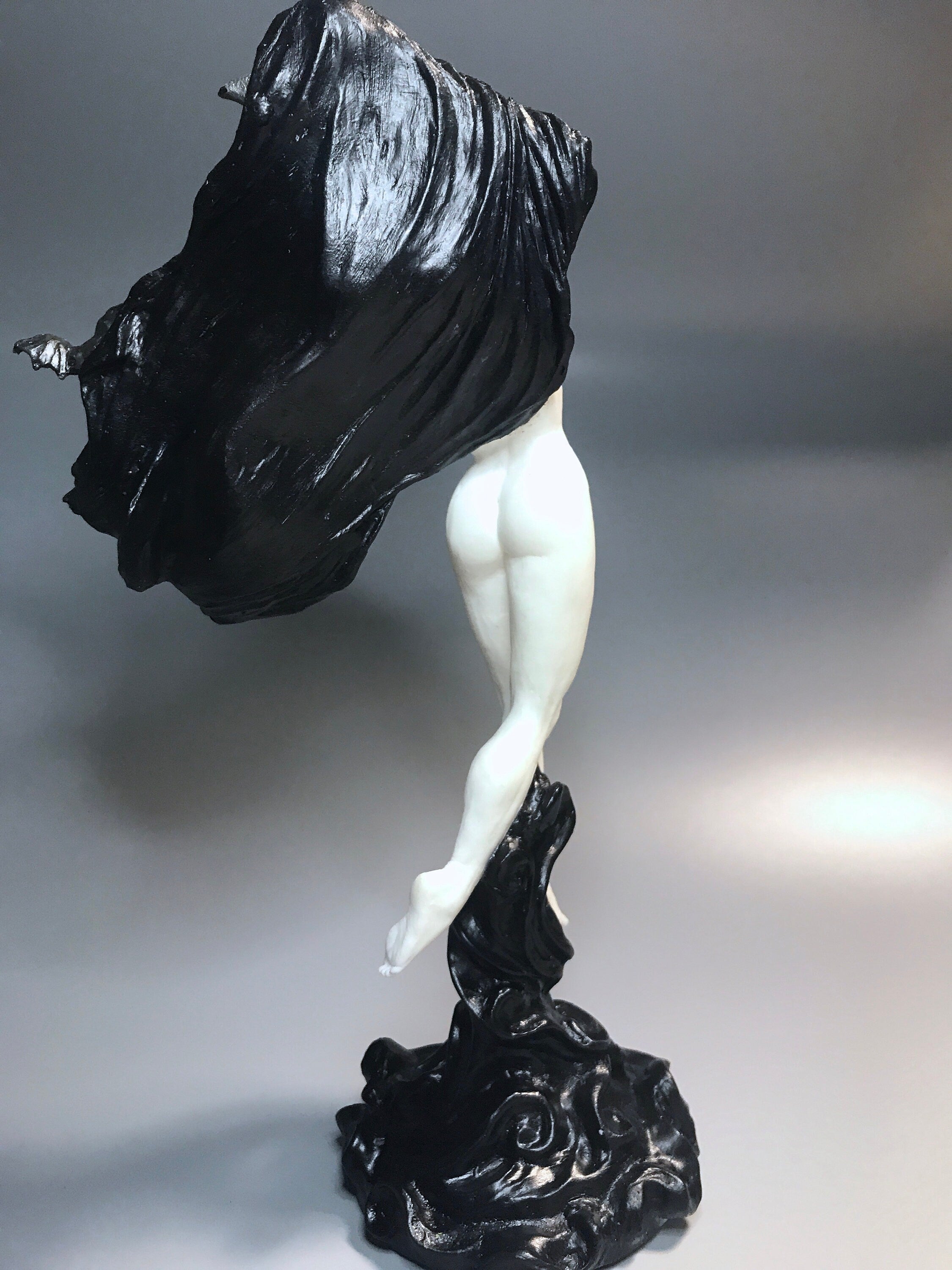 Nyx, the Goddess of the Night Statue, B&W Finish | Mythological Deities Figurine | Myths and Legends Character| Mythic Art for Gothic Decor