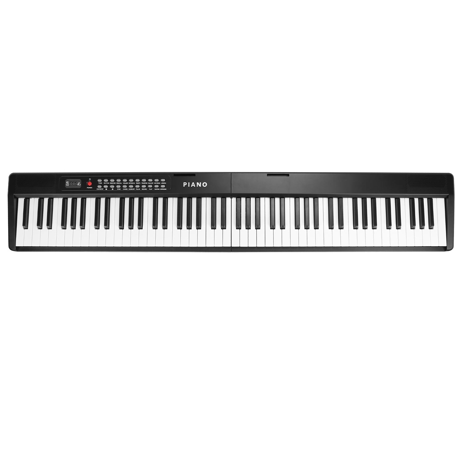 Folding Piano Keyboard 88 Keys Rechargeable Full Size Semi Weighted Piano Digital ElectronicÊPiano with LCD Screen Carry Bag Mic Sheet Music Stand Sti
