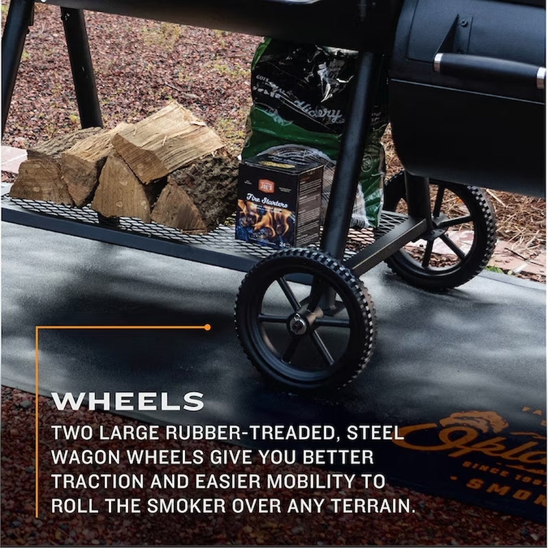 Highland 879-Sq. in Black Horizontal Charcoal Smoker