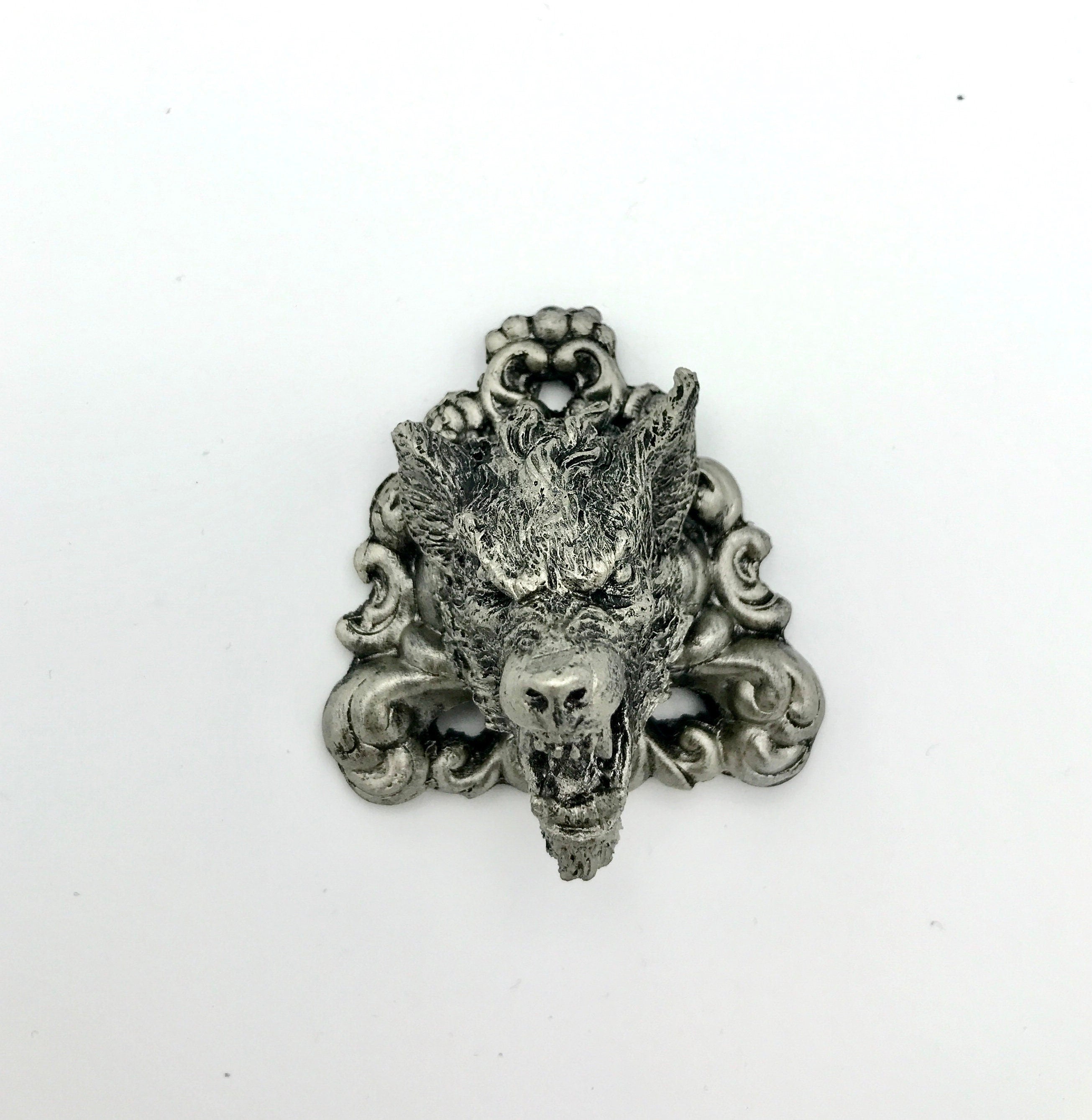 Werewolf Magnet, Hand Painted Resin Sculpture | Gothic Fantasy Decor | Werewolf Magnet for Fantasy and Gothic Decor