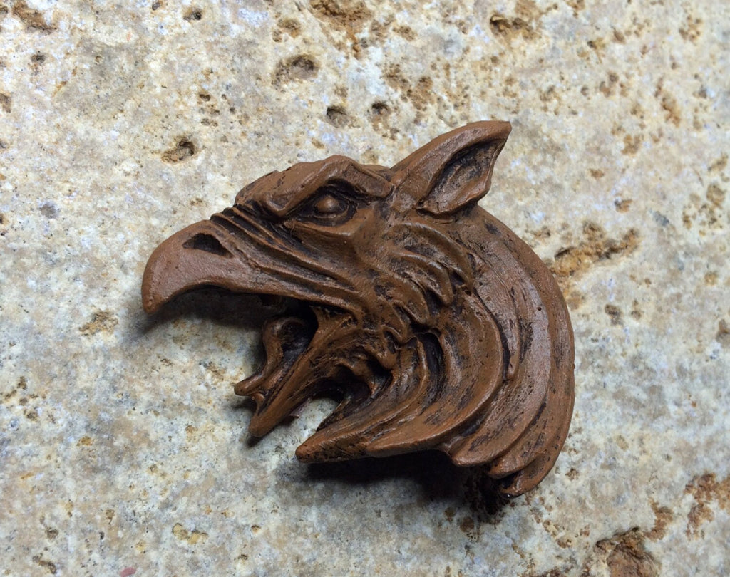 Griffin Magnet, Hand Painted Resin Sculpture | Mythic Fantasy Decor | Legendary Creature Griffin Magnet for Fantasy and Gothic Decor