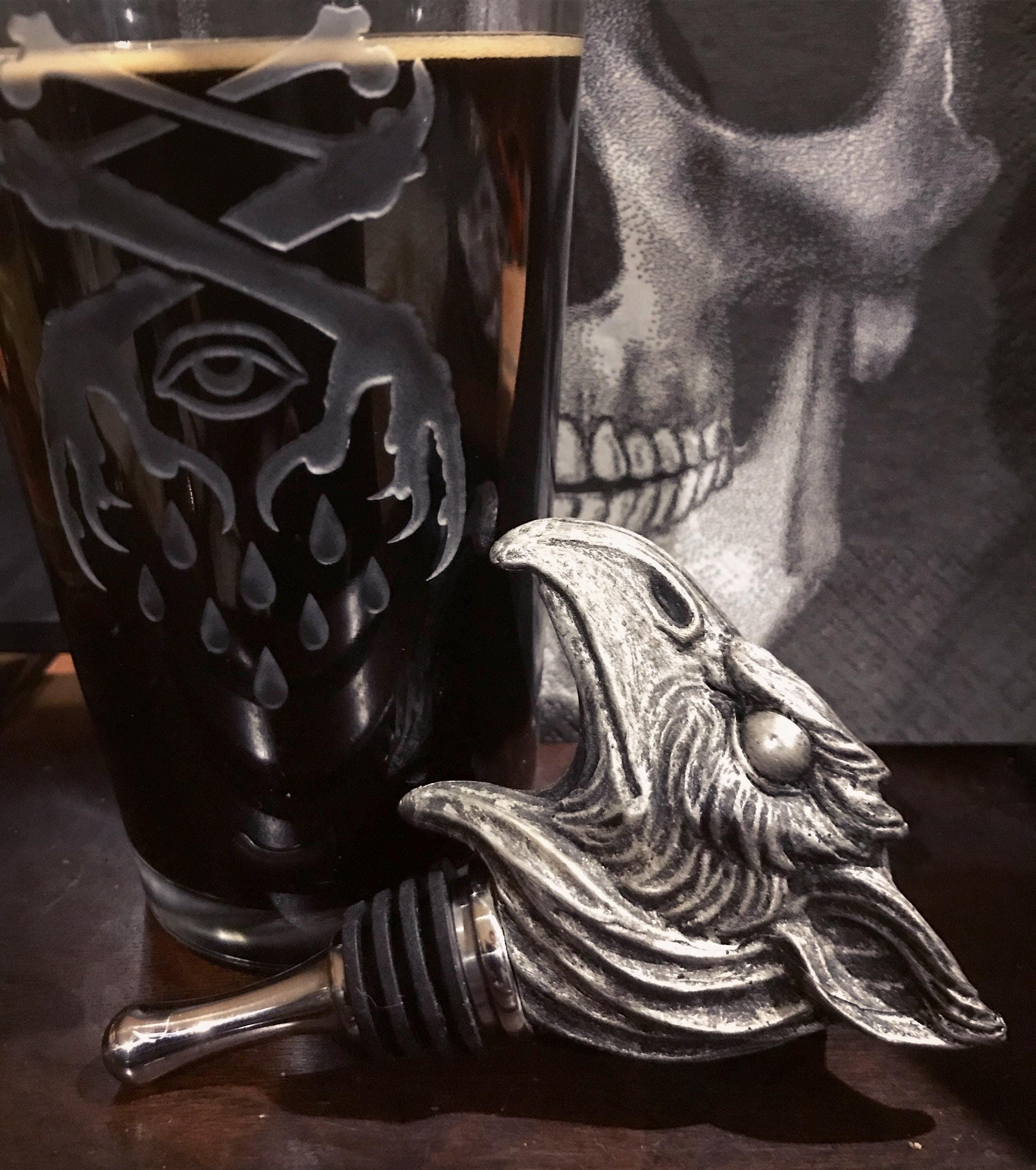 Griffin Winestopper, Hand Sculpted Resin,  Mythic Fantasy Art Barware | Legendary Creature Bottle Stopper | Fantasy Wine and Barware Gift