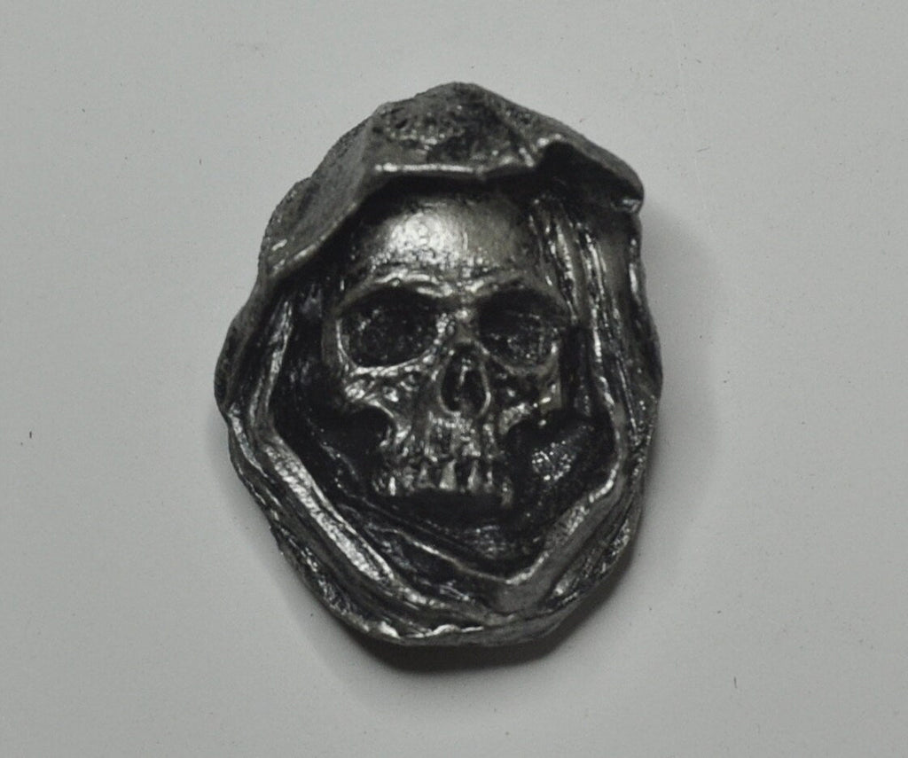 Santa Muerte/ Grim Reaper Magnet, Hand Painted Resin Sculpture | Mythic Fantasy Decor | Santa Muerte Magnet for Fantasy and Gothic Decor