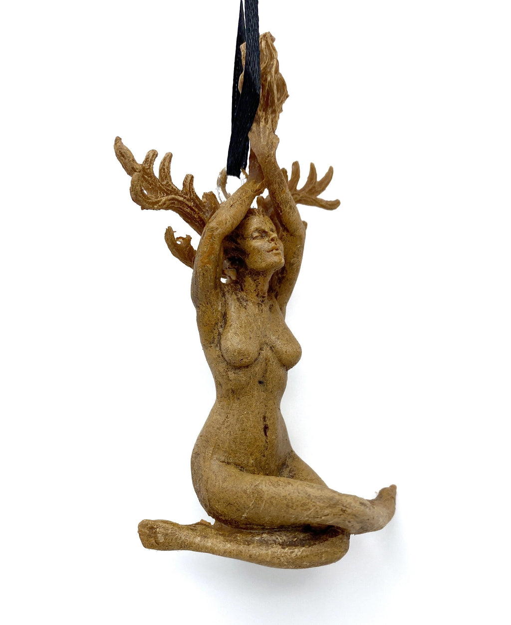 Prakrit Shakti: The Awakening Spirit, Hand Painted Resin Ornament |  Mythical Yoga Meditation Figurine | Goddess Ornament for Yoga Lovers