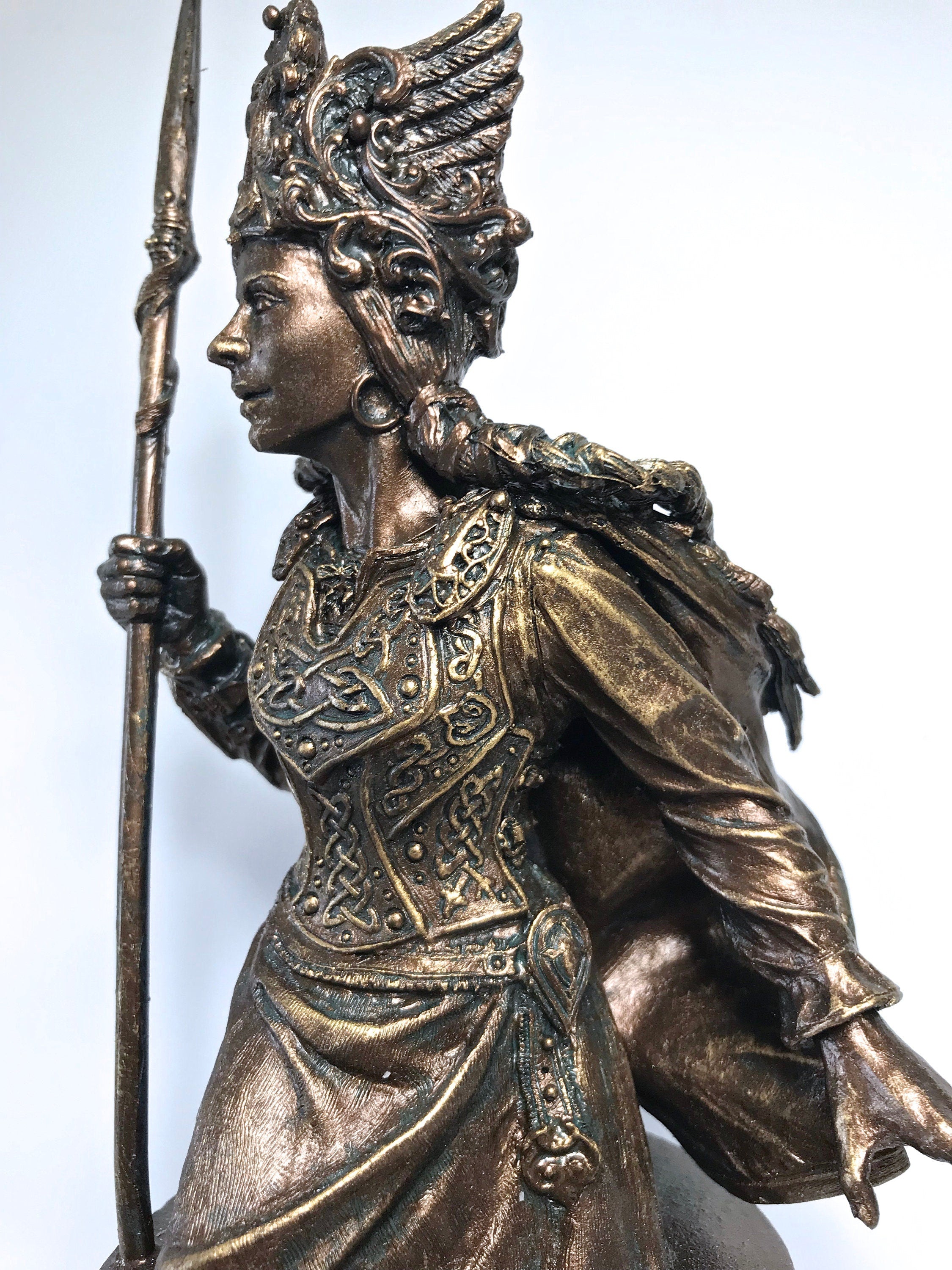 Freya Bust, Hand Painted Resin Sculpture | Norse Mythology Figurine | Myths and Legends Goddess Freya Statue, Fantasy Art Home Decor