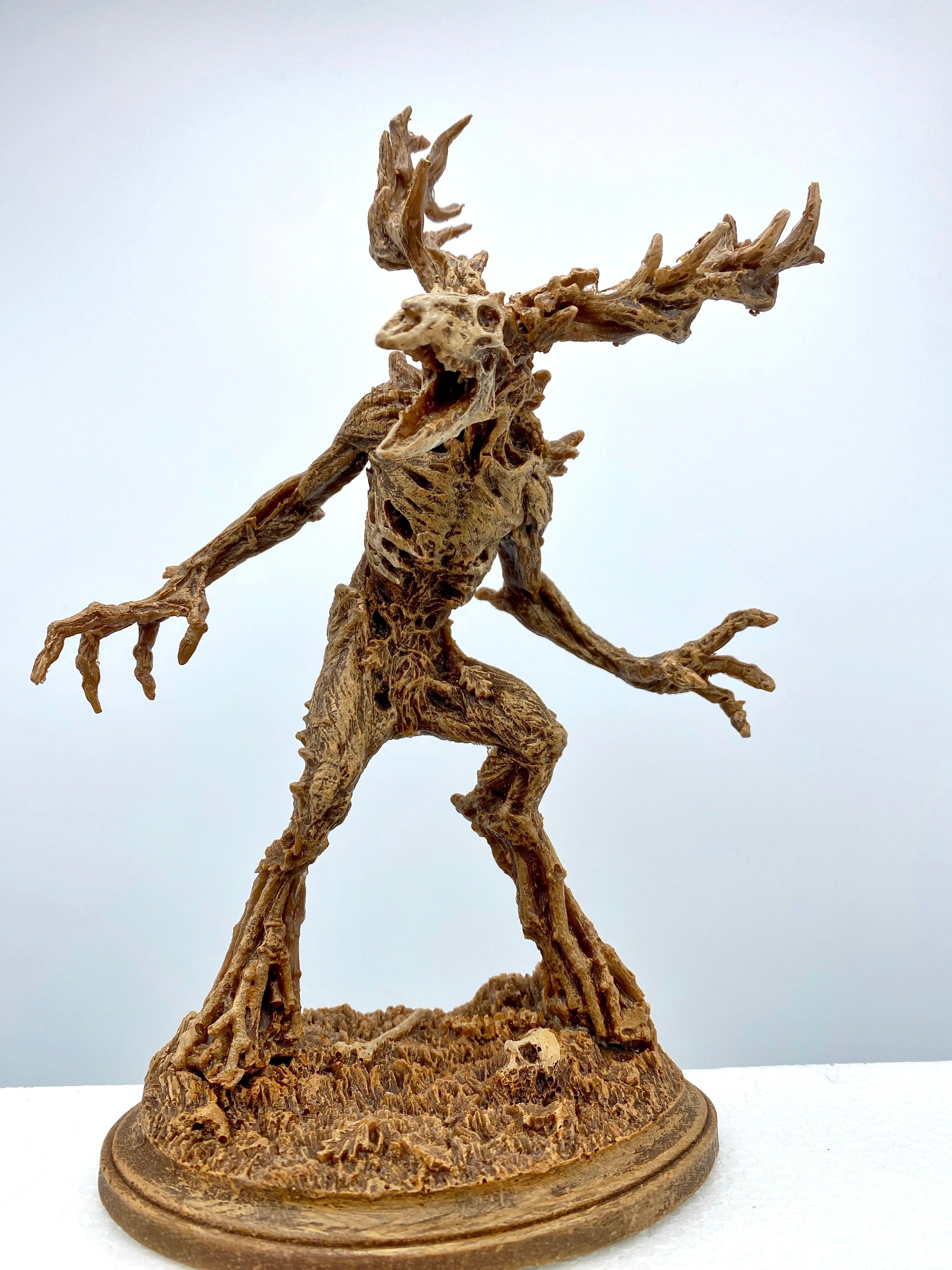 Leshen/ Wendigo Statue, Half Scale Sculpture | Mythical Creature Figurine | Folklore Legendary Wendigo Figurine. Fantasy Art Decor