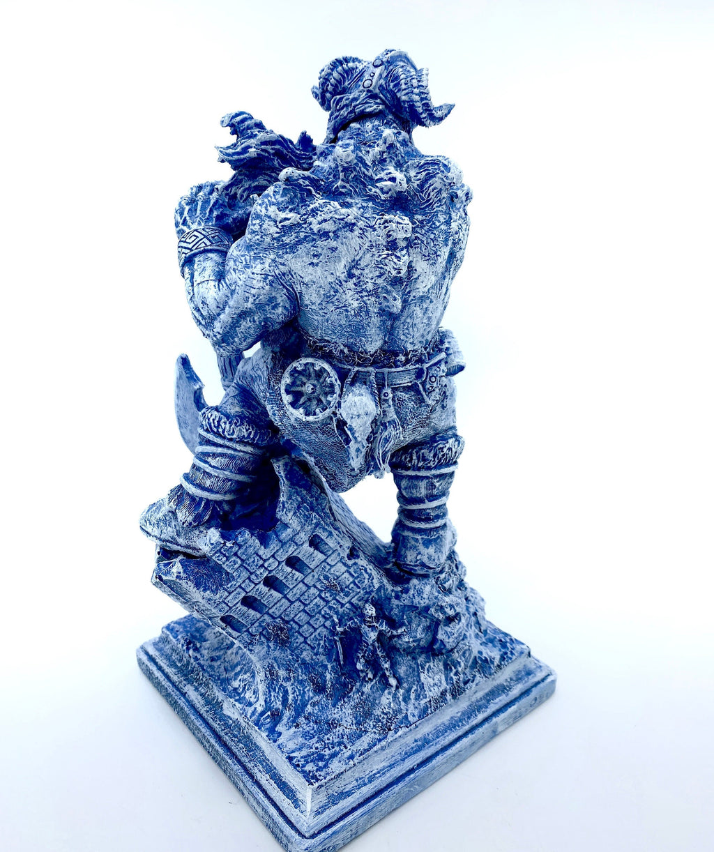 Frost Giant Statue, Hand Painted Resin Sculpture | Mythical Viking Creature Figurine | Legendary Norse Mythology Figurine. Fantasy Art Decor
