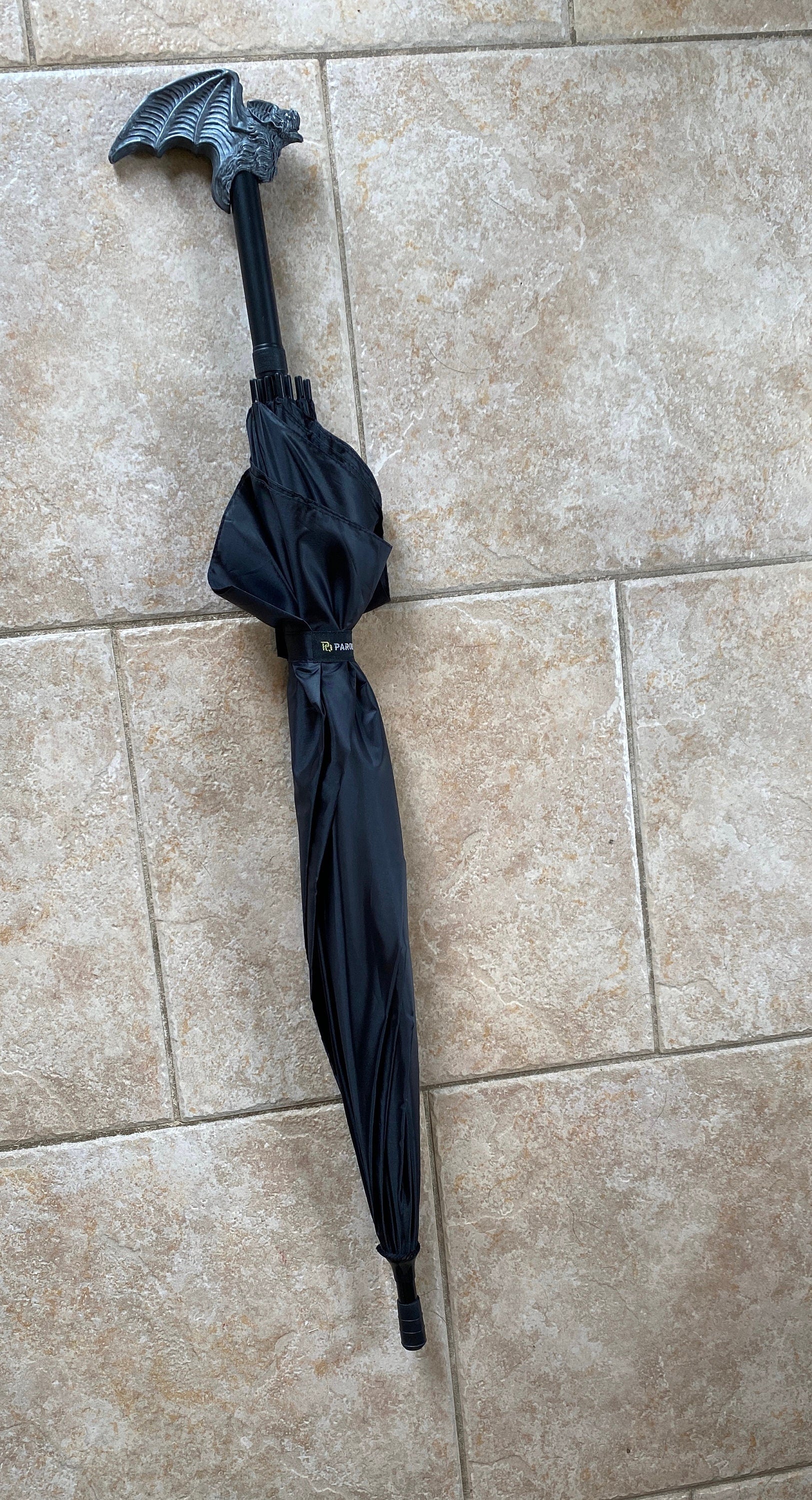 Vampire Bat Umbrella, Hand Sculpted Resin | Victorian Gothic Umbrella |Dark Fantasy Cosplay Bat Umbrella, Halloween and Gothic Accessory