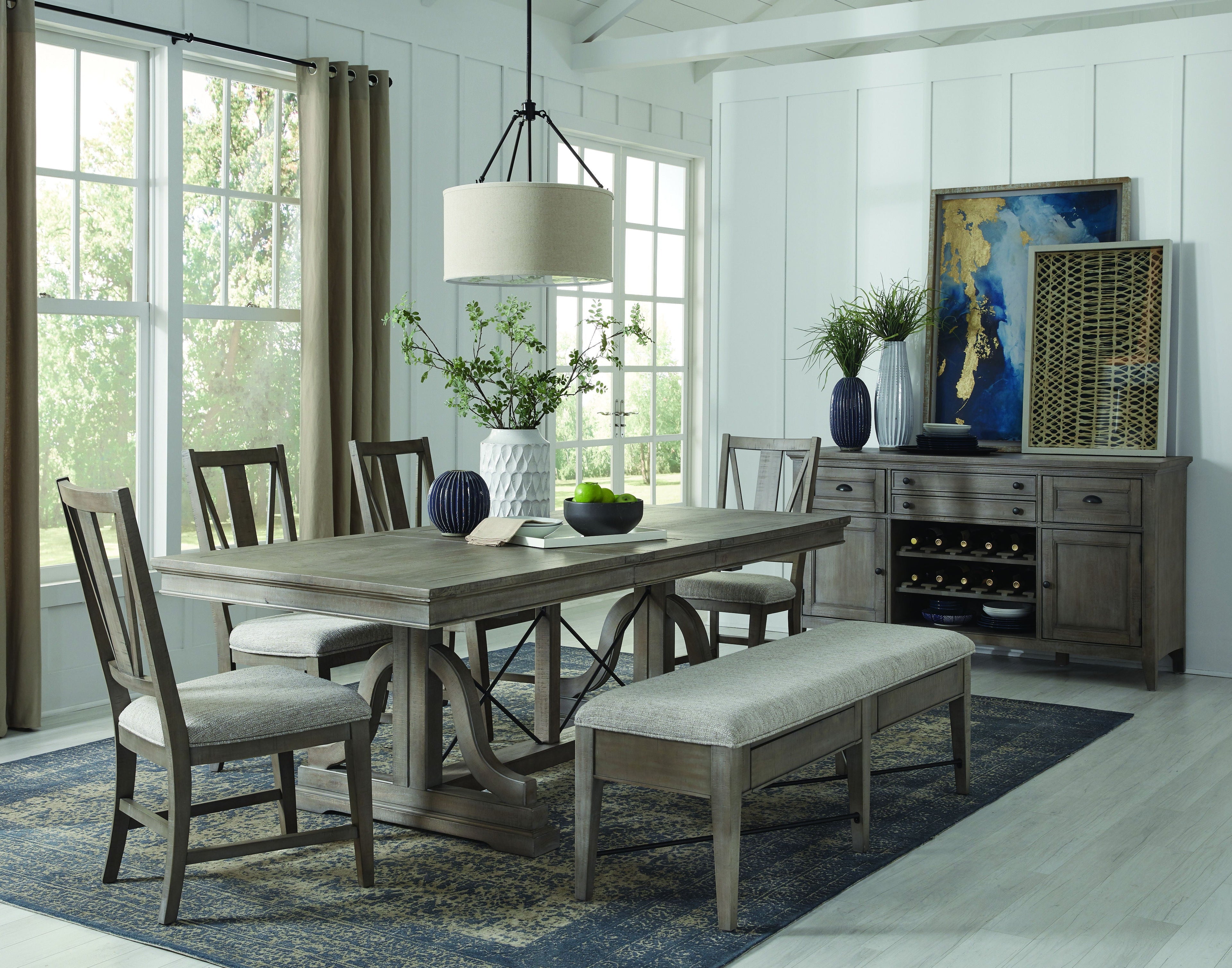 Paxton Place - Trestle Dining Table - Dovetail Gray