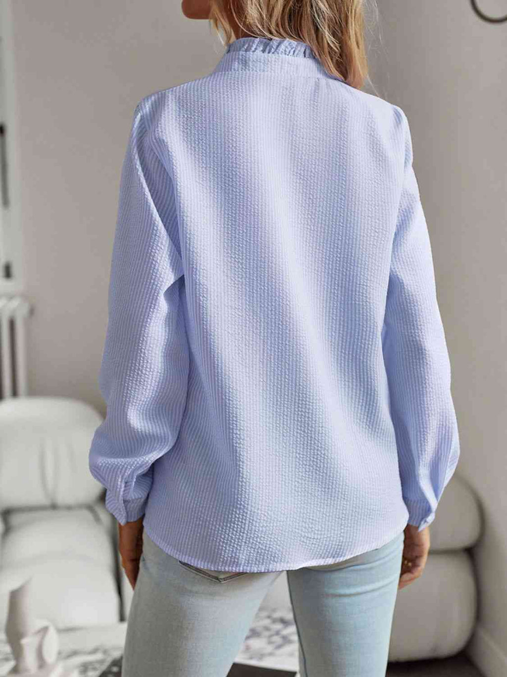 Ruffle Trim Shirt – Women's Fashion Top for Casual & Office Wear