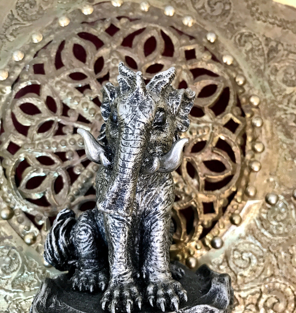 Baku, the Dream Guardian Statue, Hand Painted Resin Sculpture | Mythical Creature Figurine | Unique Japanese Baku Figurine. Fantasy Art Gift