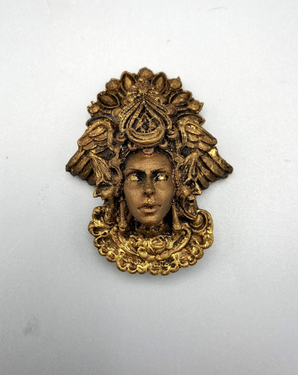 Hecate Goddess Magnet, Hand Painted Resin Sculpture | Mythic Fantasy Decor | Hecate Magnet for Fantasy and Gothic Decor