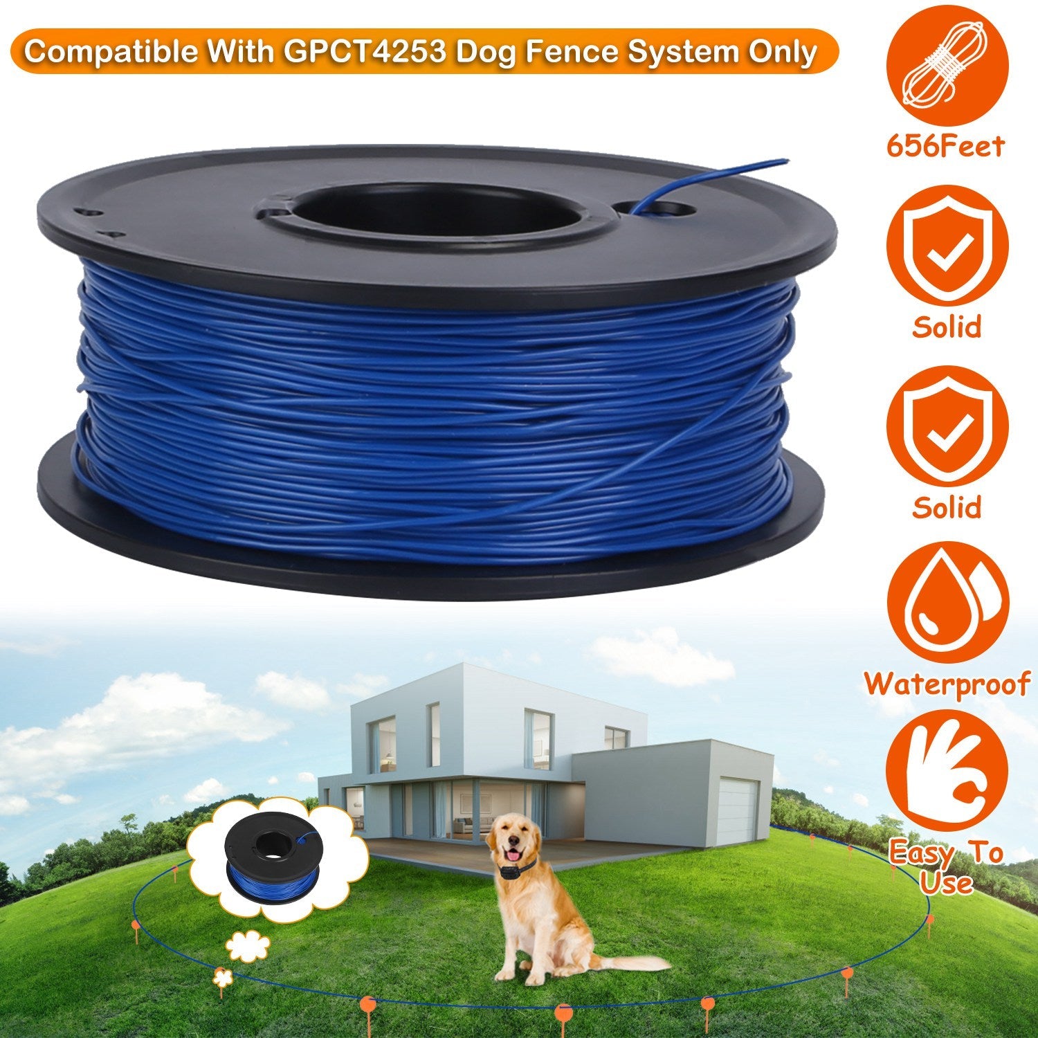 656Feet Underground Dog Fence Wire Aluminum Boundary Wire for Dog Fence System
