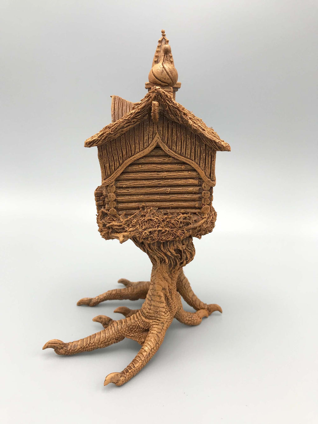 Baba Yaga Hut Statue, Hand Painted Resin Sculpture | Russian Folklore Figurine | Witch House Statue | Fantasy Art for Gothic Home Decor